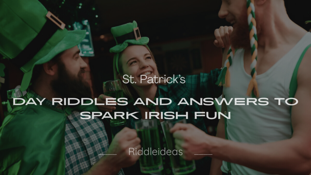 Shamrock with 200+ St. Patrick’s Day riddles and answers, featuring St. Paddy’s Day brain teasers for Irish fun.