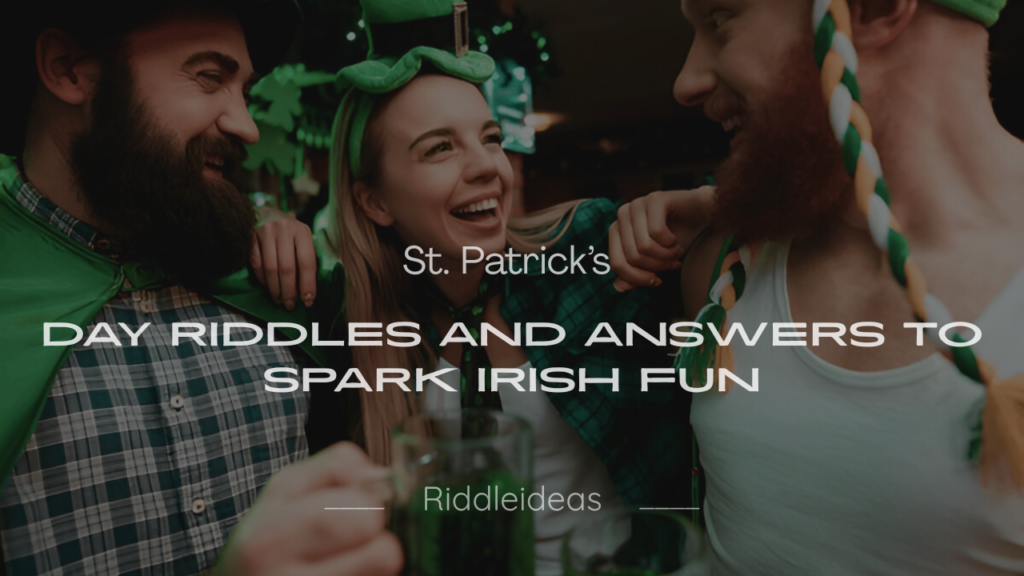 Shamrock with 200+ St. Patrick’s Day riddles and answers, featuring St. Paddy’s Day brain teasers for Irish fun.